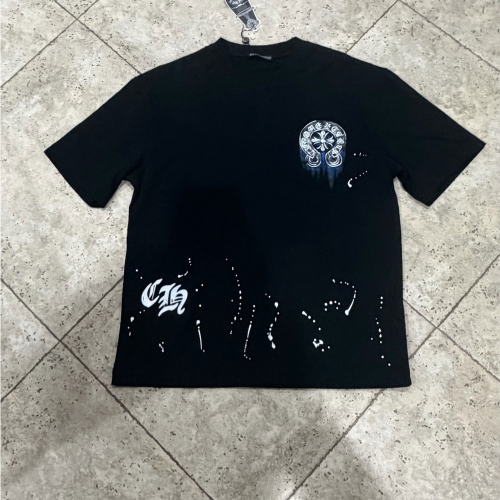 Chrome Hearts Black Tee with White Graphic